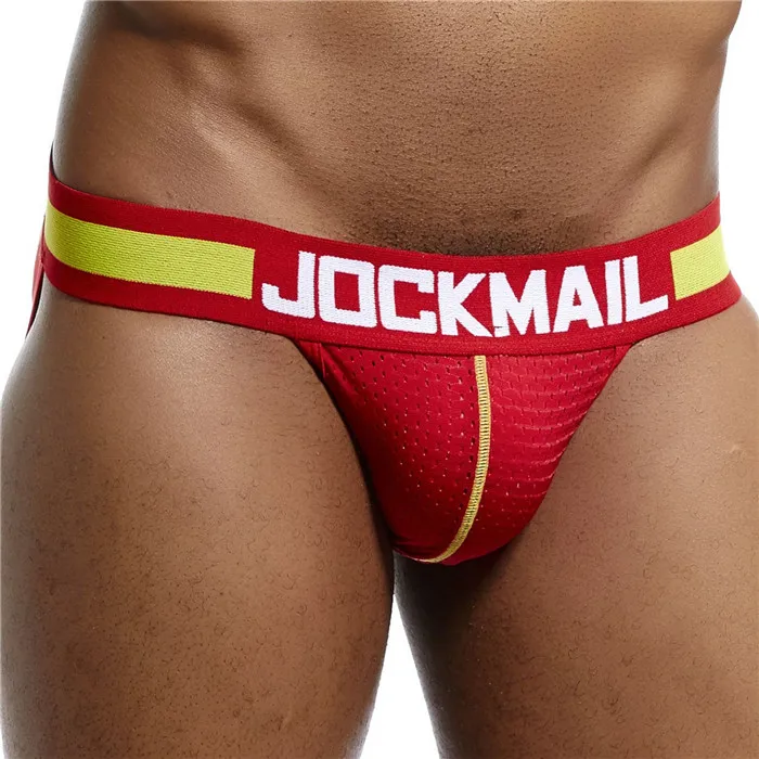JOCKMAIL сексуальное нижнее белье для геев прозрачный Бандаж стринги Homme сексуальные