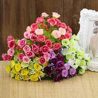 fashion new 1 bouquet 21 head artifical fake rose weeding party home decor silk flower 63ic christmas gift 6luw