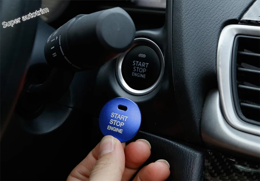 

Lapetus For Mazda 6 Atenza Sedan & Wagon 2016 2017 Accessories Interior Engine Start Stop Push Button Key Hole Switch Cover Trim