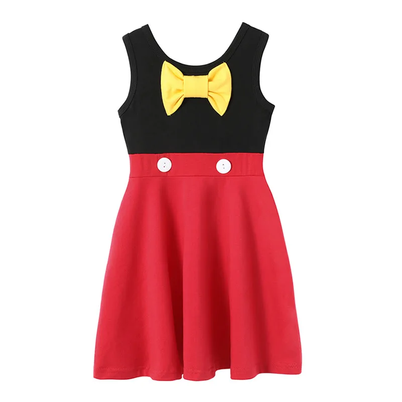 Mickey Dress Платье для маленьких девочек «Белль» Детское платье «Красавица и Чудовище», «Принцесса Эльза и Анна», «Белоснежка», «Микки», «Фея», для ролевых игр - Цвет: Mickey Dress
