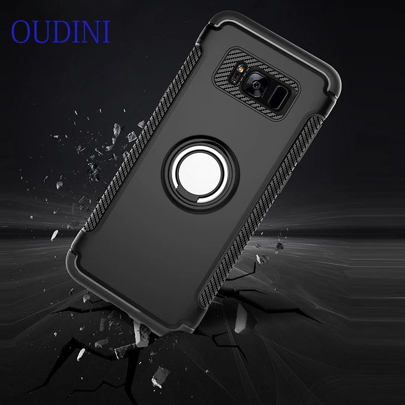 Чехол OUDINI для Samsung Galaxy s8 plus чехол с металлическим кольцом держателем