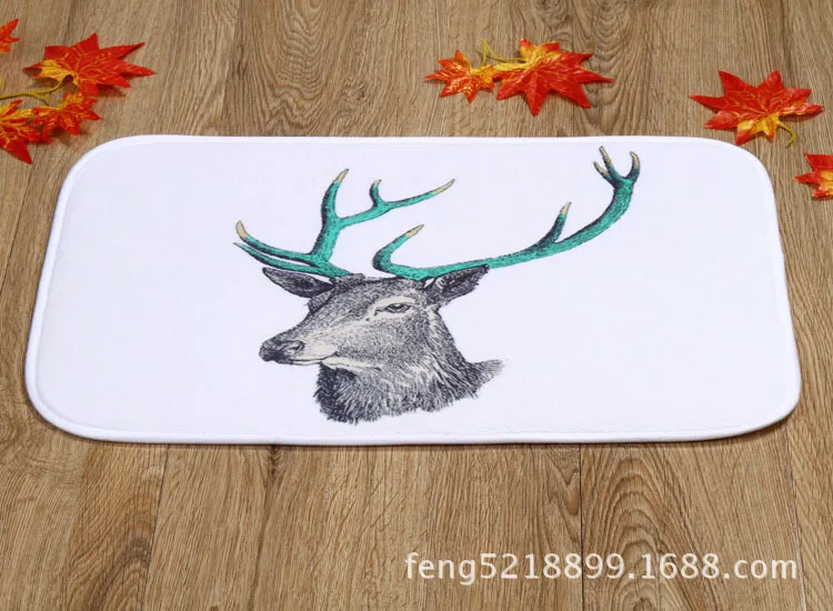 Новейший дизайн домашние коврики для спальни с голубым оленем|carpet door mat|mat heatercarpet