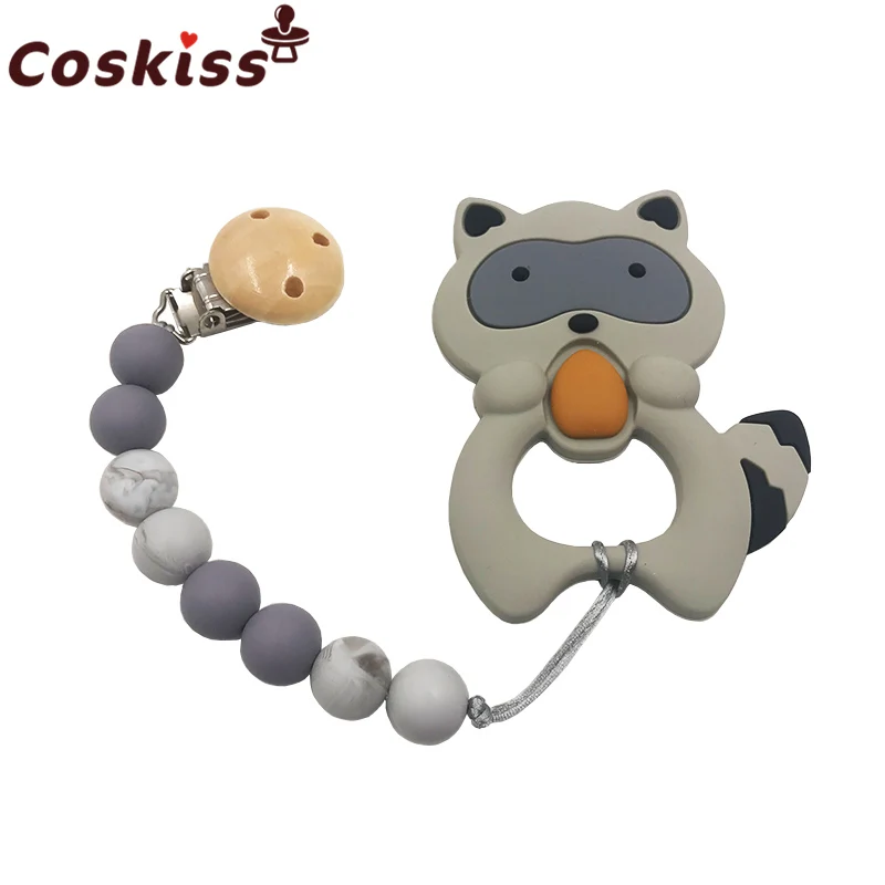 Silicone Teether with Pacifier Clip Holder Set for Newborn Babies - Gift Idea Stylish- Infant Unisex Chew Chain | Мать и ребенок