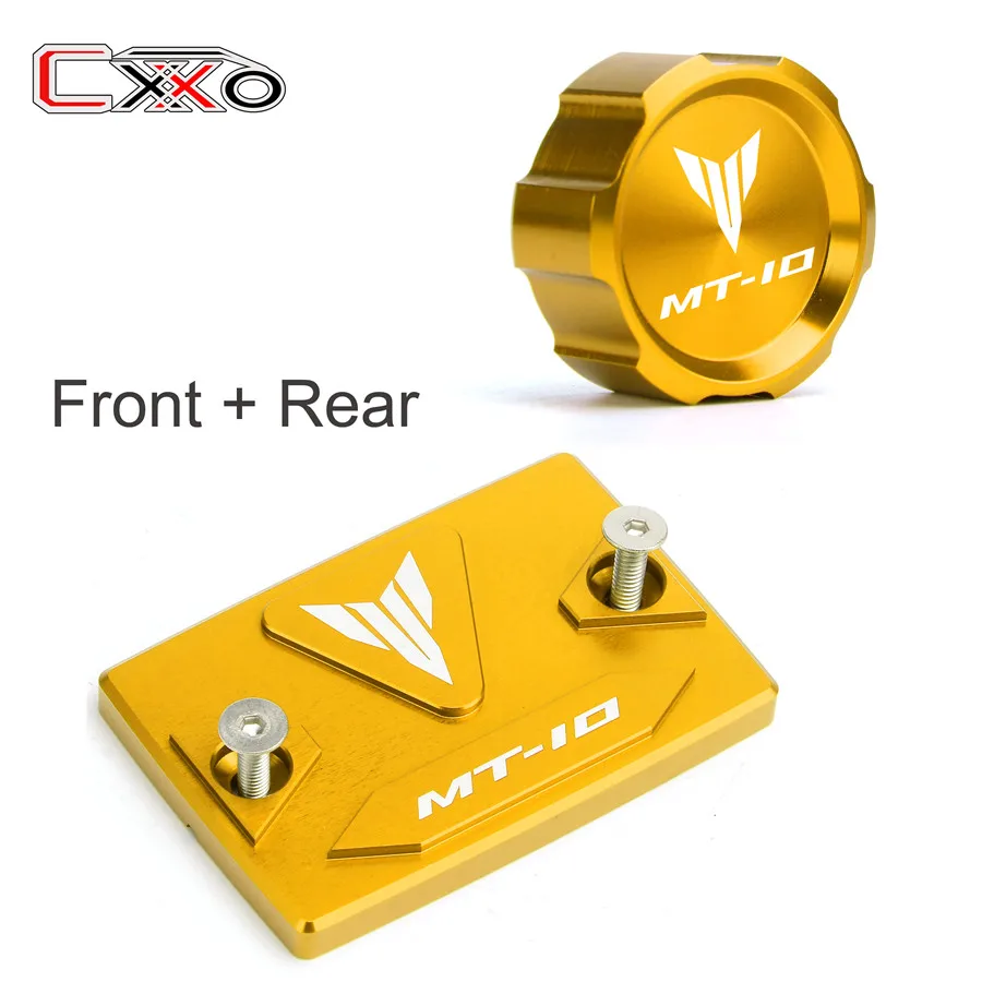 MT10 gold Логотип mt-07 Front MT-10 спереди+ сзади наивысшего качества крышка резервуара для YAMAHA MT07 MT09 MT10 TRACER FZ10 FZ09 FZ07 UP - Цвет: MT10 gold