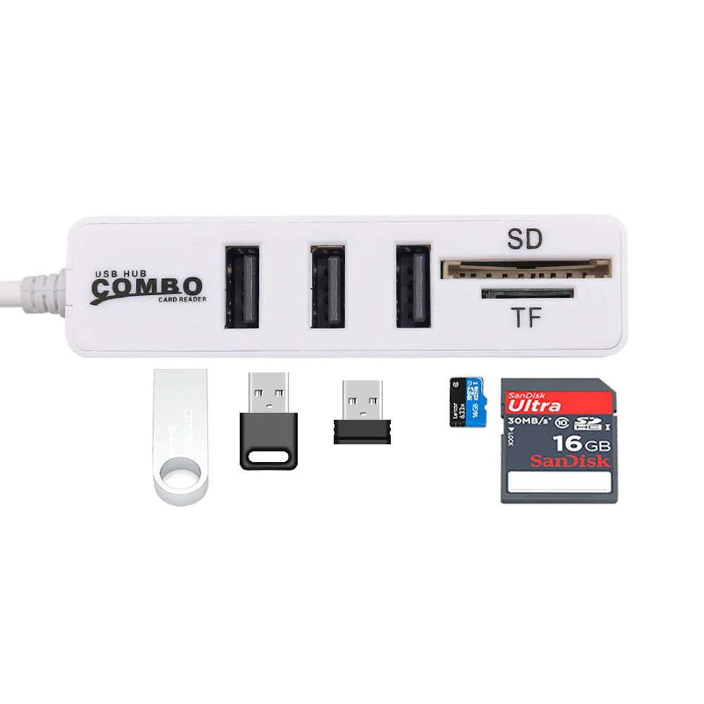 Мульти USB 3,0 2,0 концентратор USB разветвитель Высокоскоростной 5 8 портов Hab TF SD кард-ридер все в одном для ПК Компьютерные аксессуары