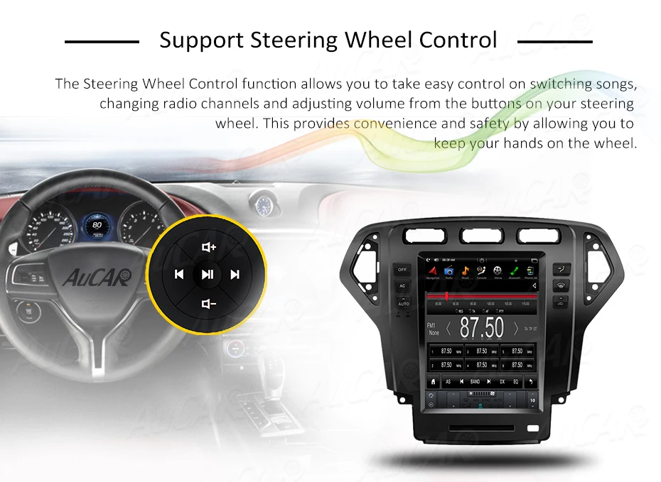 Tesla style 10," для Ford Mondeo 2007-2010 автомобильный радиоприемник 2 DIN Android 8,1 Кассетный плеер 1 din мультимедийный стерео ips HDMI AHD BT