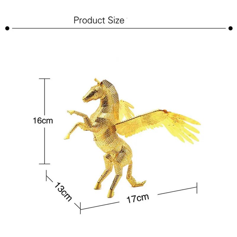 Металлический 3D нано-пазл Microworld модель Pegasus Fly Horse Z004 сделай сам лазерная вырезка