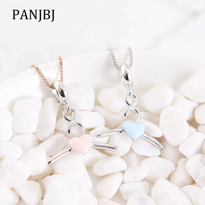 Новый 100% 925 Стерлинговое серебро бусинки очаровательные мини сердце вешалка
