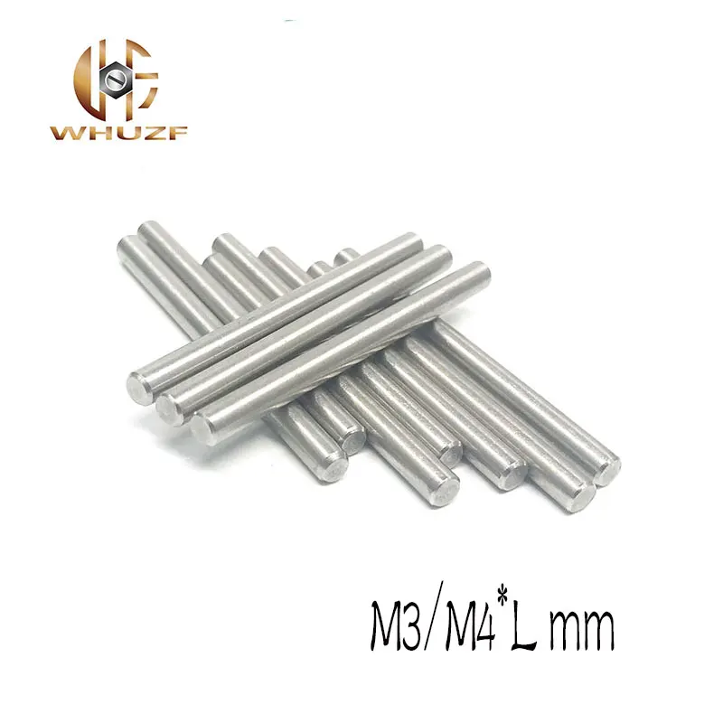 20шт дюбель штифты 304 нержавеющая сталь M3/M4 * L мм GB119 резьбовой цилиндрический