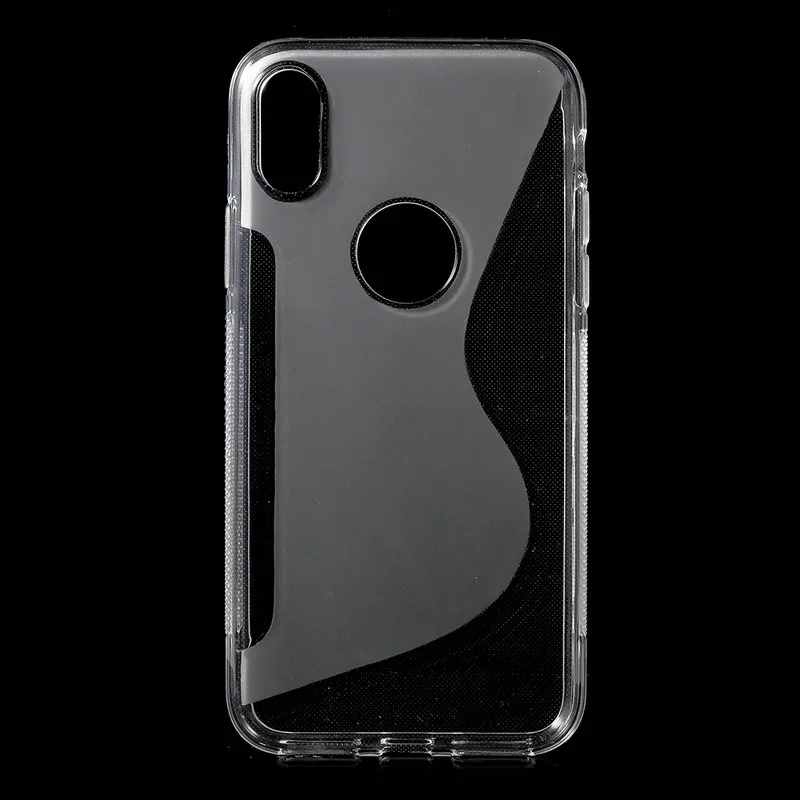 TobeThird For iPhone X Case S Line Shape Soft TPU Cover Mobile Phone Accessory for 5.8 inch |