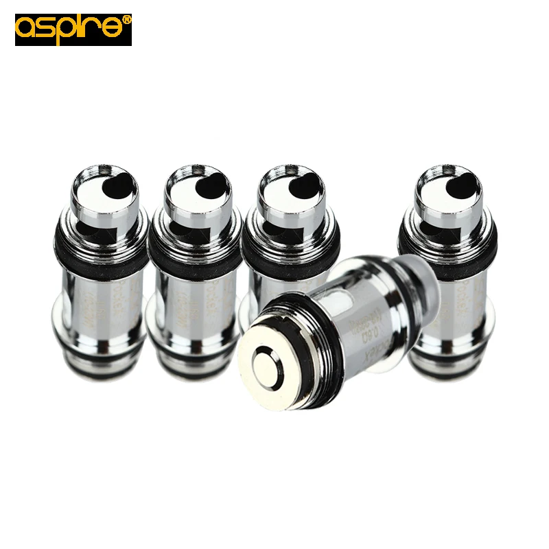 5 шт. 10 Aspire PockeX AIO катушка 0.6ohm 1.2ohm головка U техническая 316L нержавеющая сталь для Vape