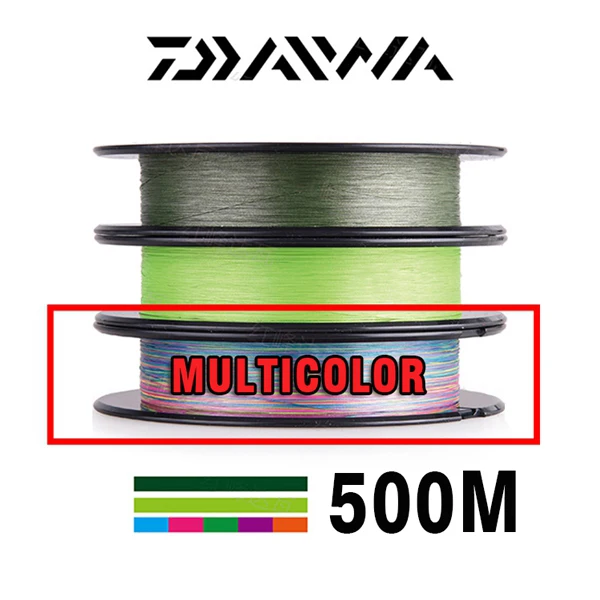 Multicolor DAIWA J-BRAIDED леска плетеная леска 500 м супер сильная многонитевая леска для ловли карпа 30LB-80LB - Цвет: Multicolor