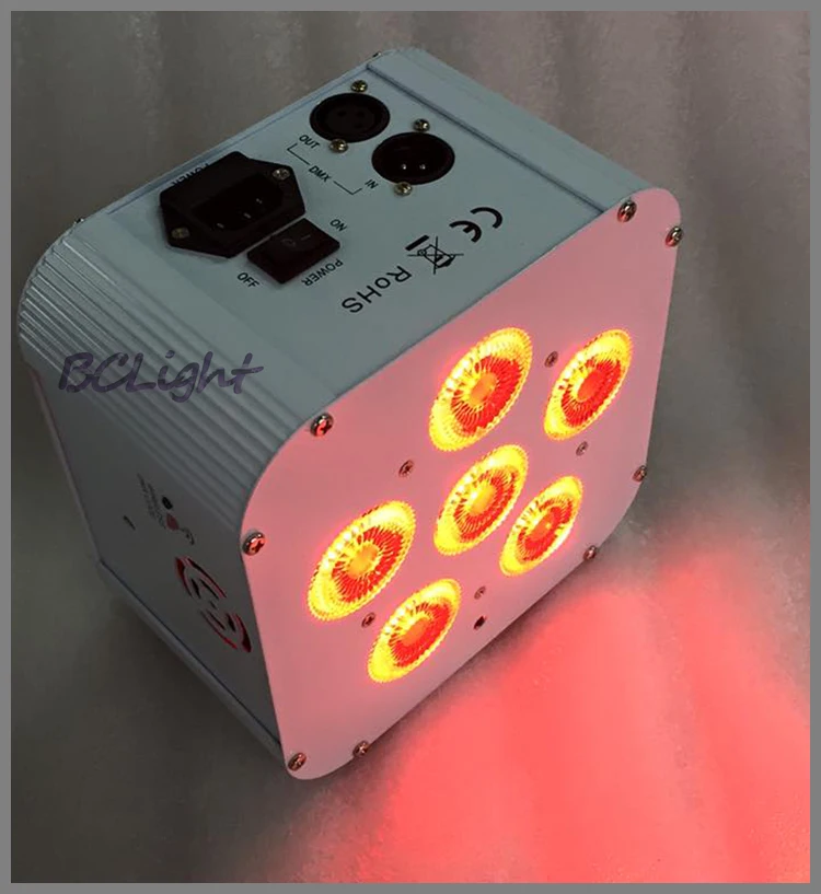 8XLOT беспроводной Dmx Par Can с батареей 6 шт. 18 Вт в 1 Светодиодные Uplights RGBWA + УФ высокая
