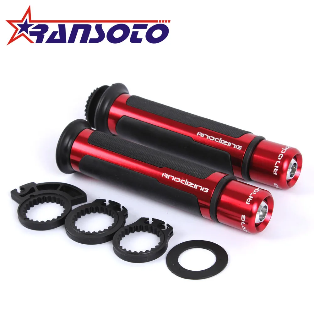 RANSOTO горячее анодирование 7/8 ''CNC 22 мм Универсальные мотоциклетные ручки/ручки