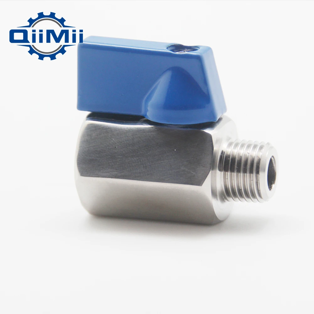 1 шт. шаровой мини клапан из нержавеющей стали 1/2 1/4 &quot 1/8&quot NPT мужские и женские