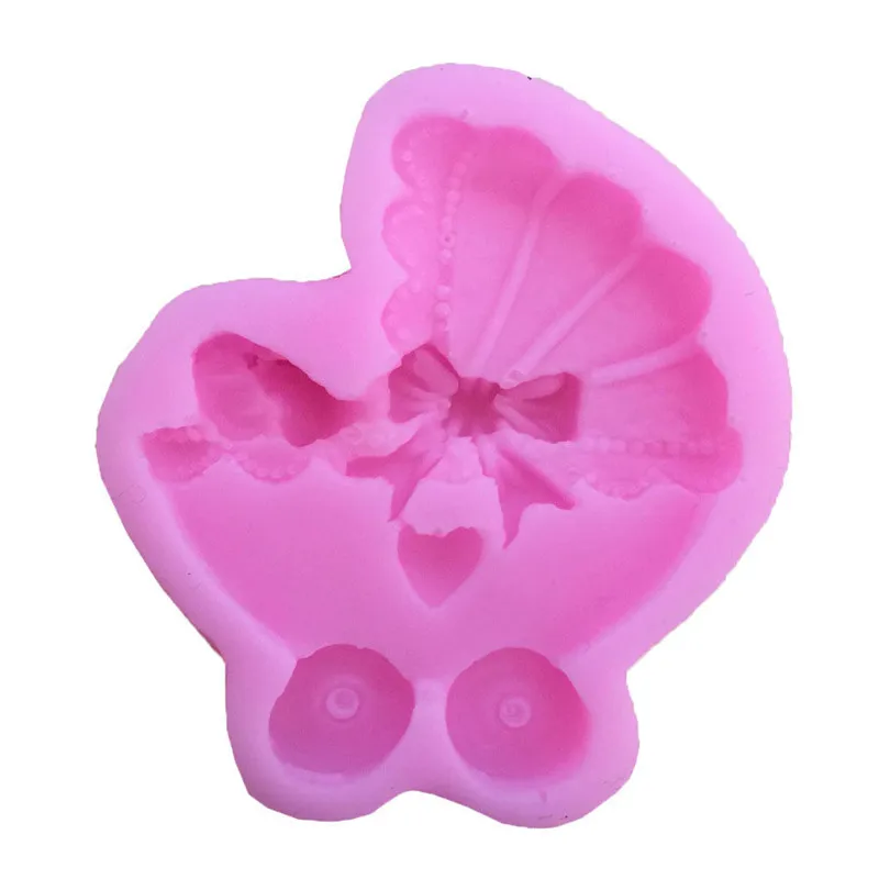 Новинка 3d силиконовая форма сделай сам для детского автомобиля и банта помадки