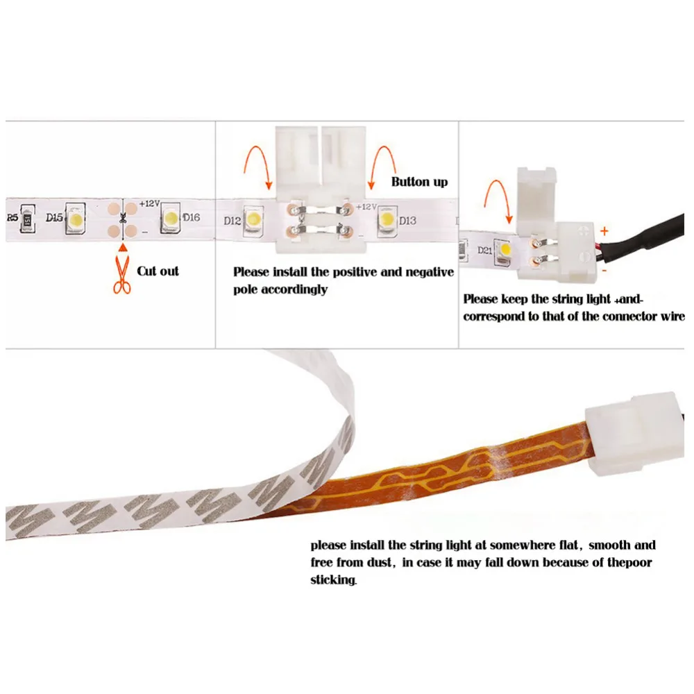 Светодиодная лента DC5V USB кабель питания Гибкая лампа освещения 50 см 1 м 2 3 4 5 SMD 2835
