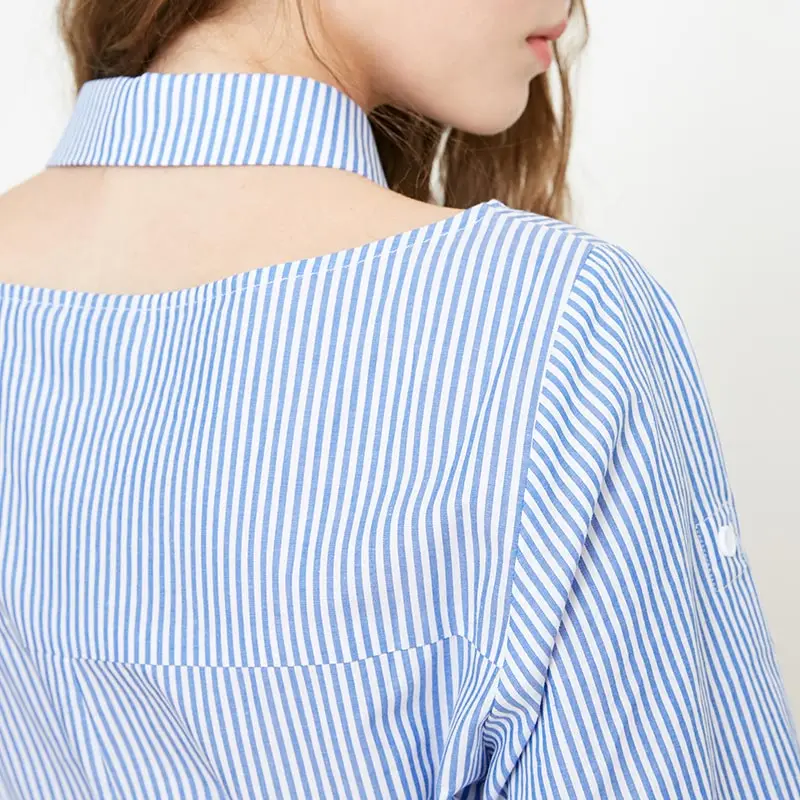 Vero Moda Полосатое платье-рубашка с короткими рукавами и вырезом лодочкой | 31836Z505