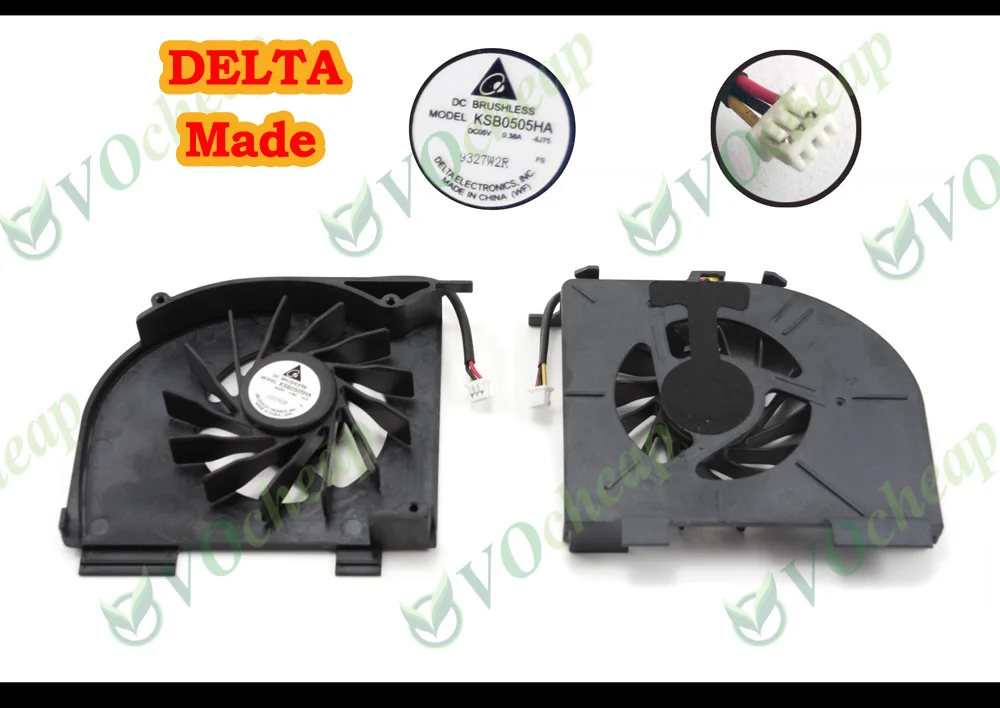 Новый охлаждающий вентилятор для ноутбука HP Pavilion DV5 dv5t dv5 1000 DV5T dv6 1100 0.38A DC05V KSB0505HA