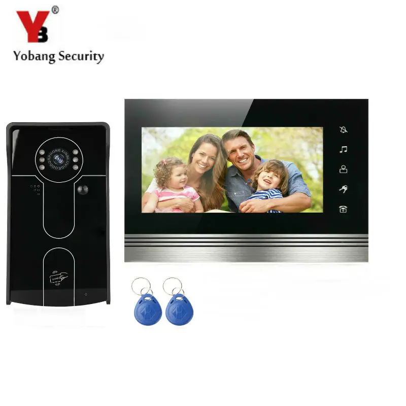 Видеодомофон YobangSecurity домофон 7 дюймов дверной звонок монитор визуальная камера
