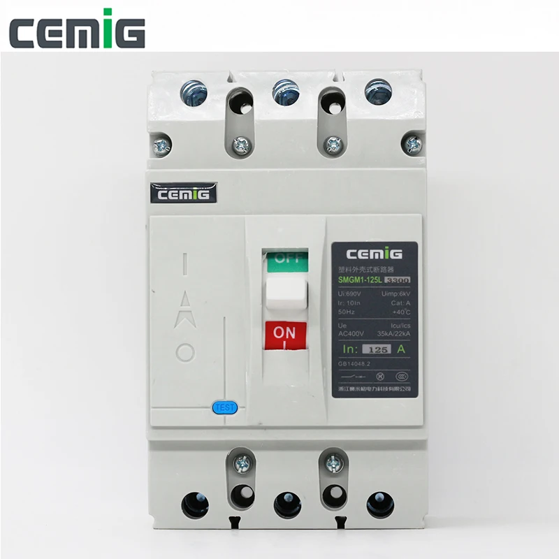 Высококачественный литой чехол Cemig автоматический выключатель MCCB SMGM1 125L 50/60Hz 125A