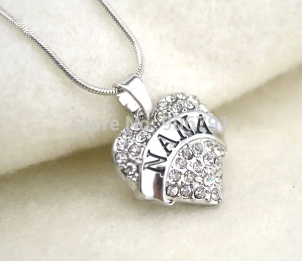 Модное ожерелье с кулоном в виде сердца родиевым покрытием 20 шт. | Украшения и