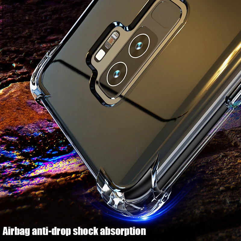 Роскошный ультра тонкий чехол для телефона с воздушной подушкой Samsung Galaxy S8 S9 Plus S10