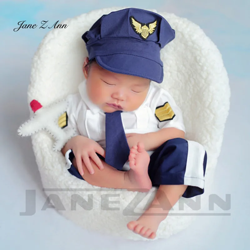 

Jane Z Ann Baby photography clothing Air Force set multi-color small plane newborn studio shooting creative accessories