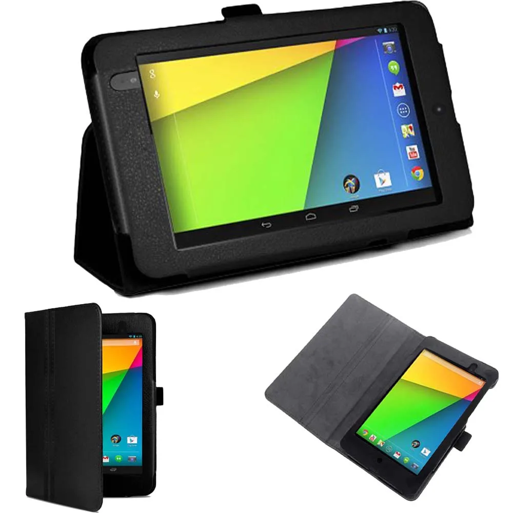 Защитный чехол книжка из искусственной кожи для Google Nexus 7 2 го поколения 2013 с