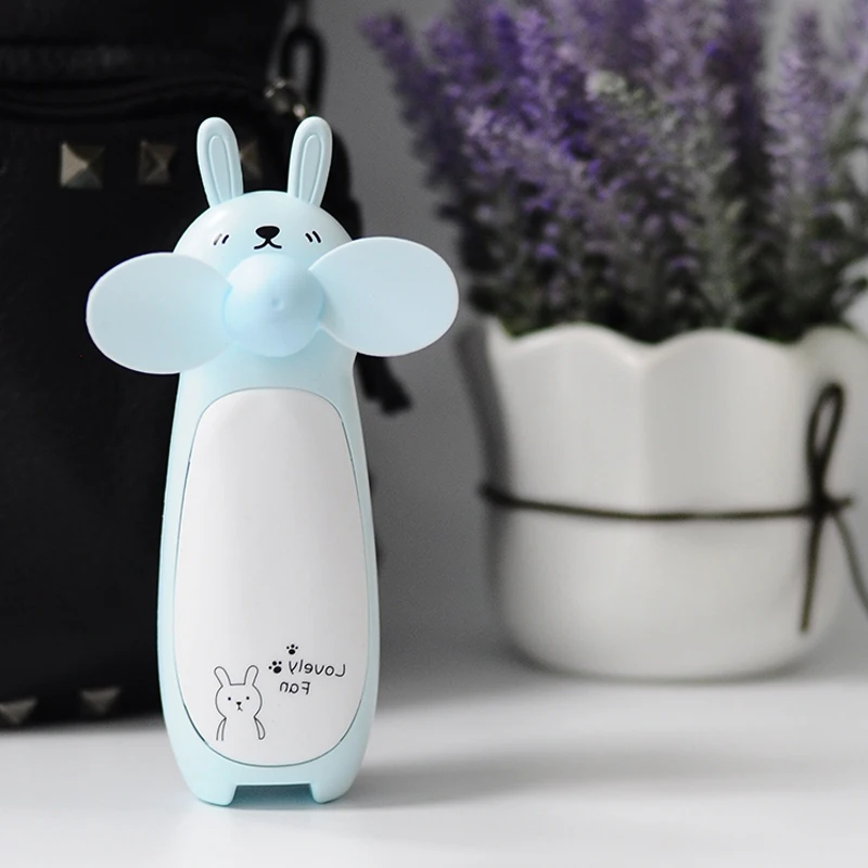 Креативный светодиодный Ночной светильник маленький мини-вентилятор с кроликом
