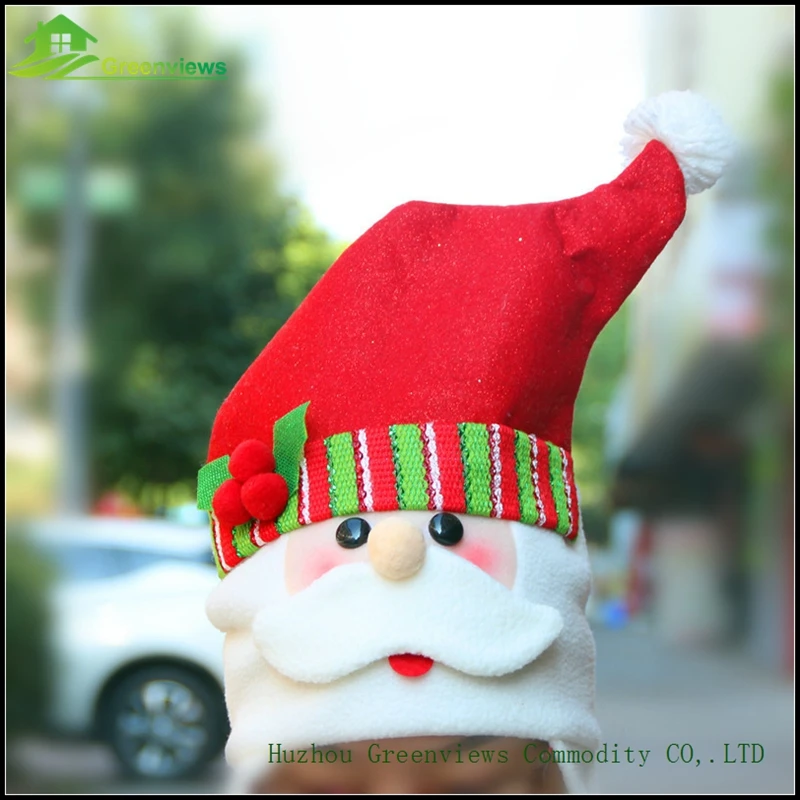 3 шт./компл. Милый Мультфильм Санта Шляпу Рождественские Украшения Высокого