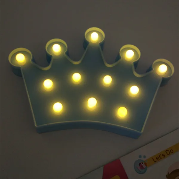 YIYANG 3D Корона ночник теплый белый блеск LED лампа для ребенка подарок