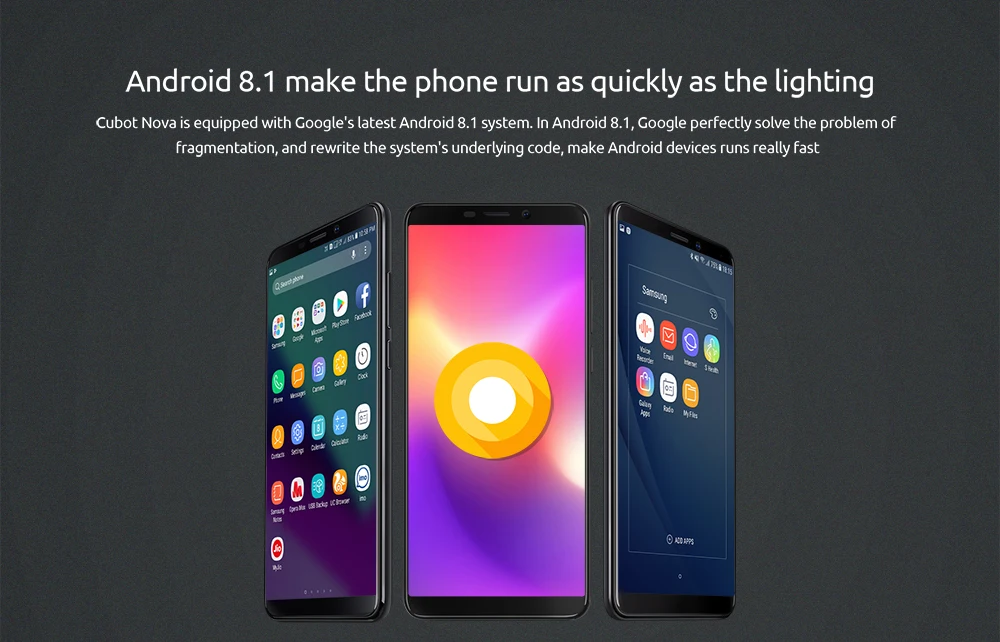 Оригинал Cubot Нова Android 8 1 18:9 полный Экран 3 ГБ 16 5 дюймов MT6739 четырехъядерный