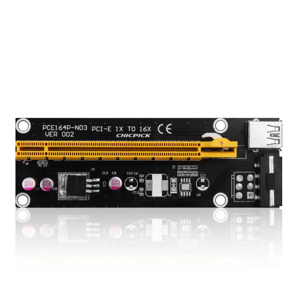 CHICPICK USB 3 0 Pcie PCI E Express 1x до 16x удлинитель Riser Card адаптер BTC кабель|1x to 16x|pci-e expressriser card |