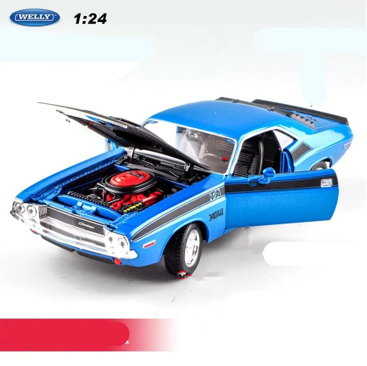 Dodge Challenger 1970 Muscle Sports 1:24 передовая Игрушечная машина из сплава Коллекционная
