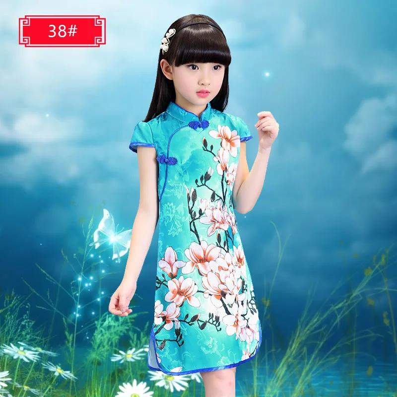 Fashion Girl Chinese Dress New Year Birthday Party Gift Qipao For Young 3-8 Years Kids Vestidos Clothes | Детская одежда и обувь