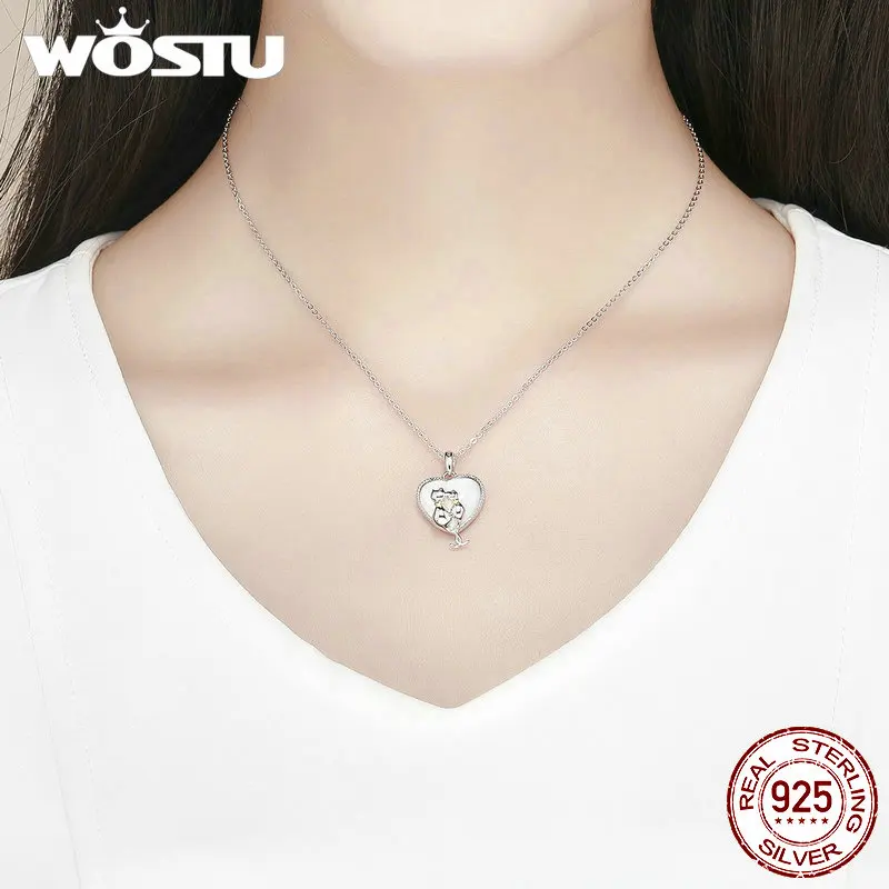 WOSTU/Новое поступление ожерелье из стерлингового серебра 925 пробы с подвеской в