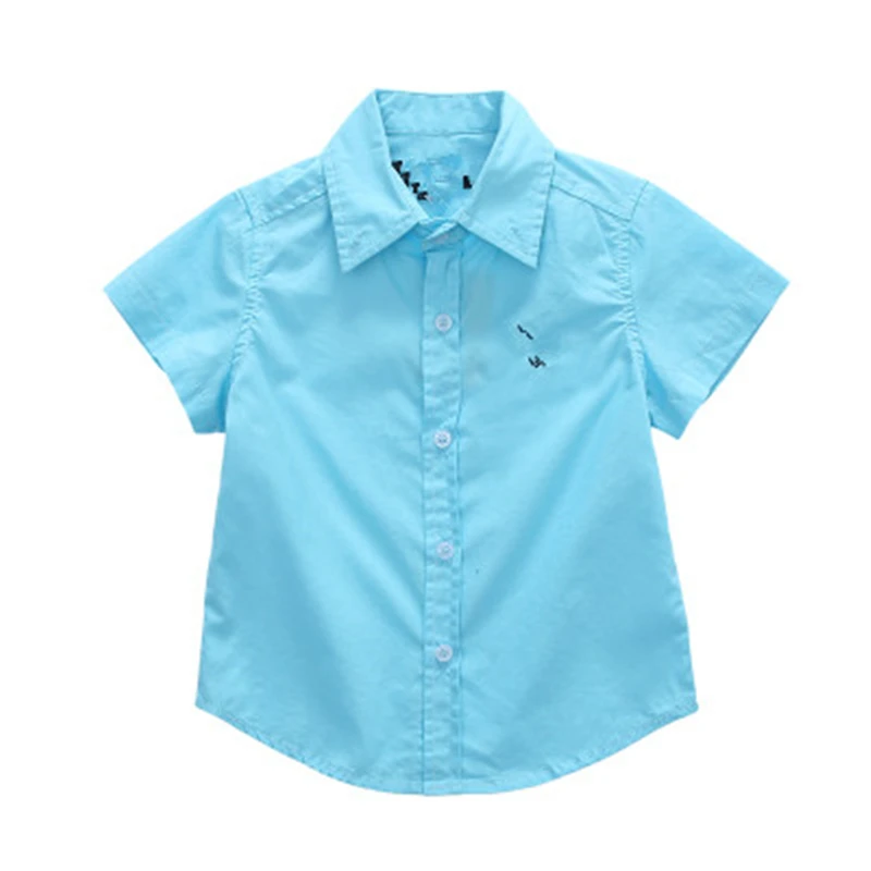 2018 горячая распродажа акция Детские однотонные школьные рубашки из 100% хлопка с