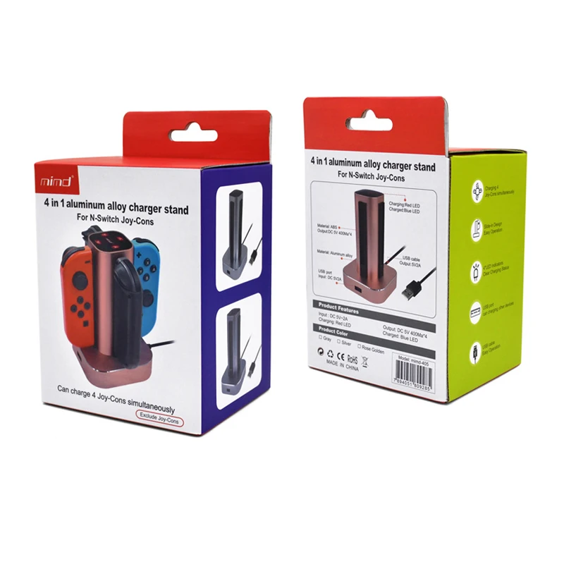 Дорожный переключатель 4 в 1 зарядная док станция NS Joy Con Геймпад контроллер