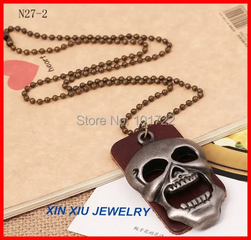 Мужская подвеска с кожаным черепом Aliexpress оптовая продажа 2019|necklace wholesale|pendant