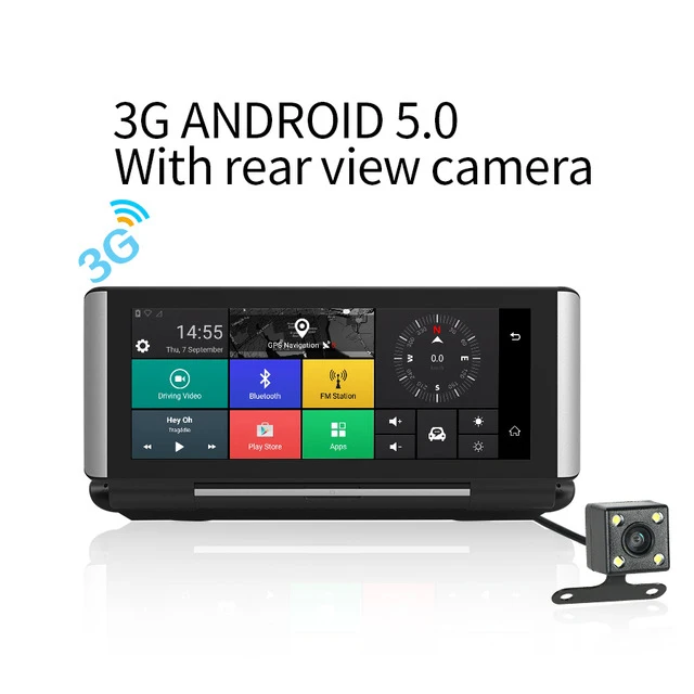 3G with rearcam Anfilite 4G ADAS dashcam зеркало заднего вида DVR 1080P Dash камера Android gps навигация ночное видение двойной объектив Автомобильный видеорегистратор - Название цвета: 3G with rearcam