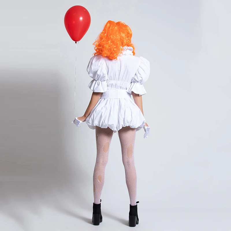 Женский костюм клоуна женский Pennywise взрослый ужасов для Хэллоуина нарядное