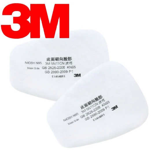3M 5N11 Filter Cotton for 6000/7000 Series Dust Mask Respirator Paint 10pcs/box | Красота и здоровье