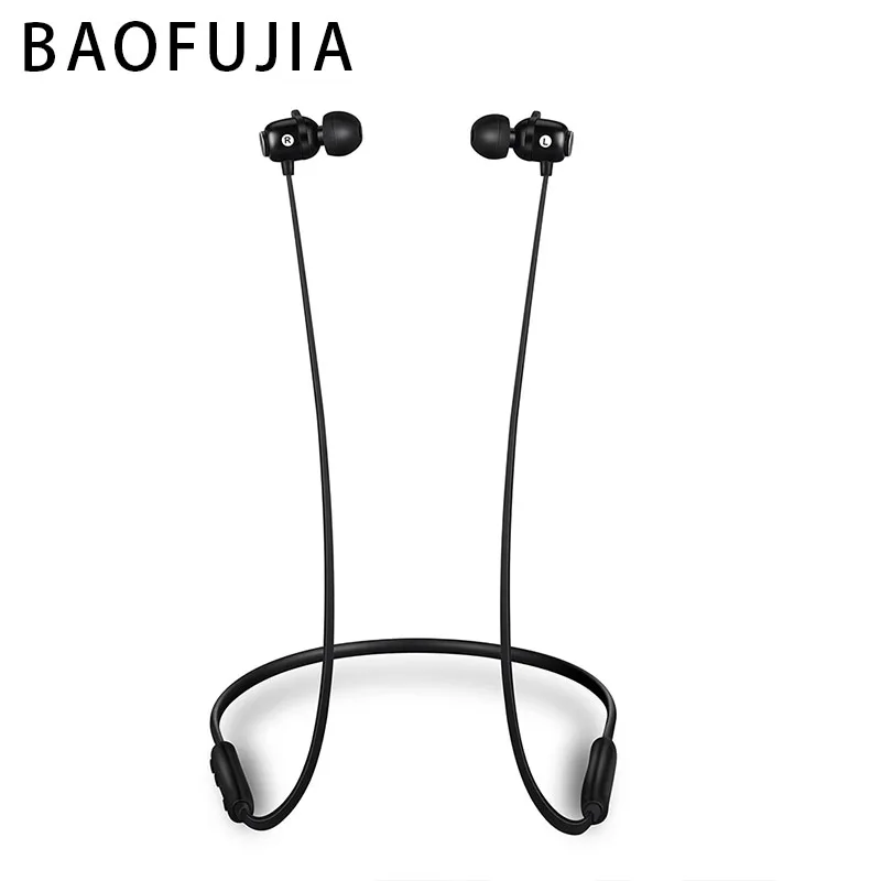 Магнитные Bluetooth наушники с микрофоном беспроводные спортивные нашейным ободом