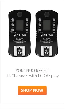 Светодиодная лампа для видеосъемки Yongnuo RF-603II C3 Беспроводной дистанционный триггер для вспышки триггерные приемопередатчики и приемник интеграции для canon 1 dxseires 5DS 5DSR 5D MarkIII