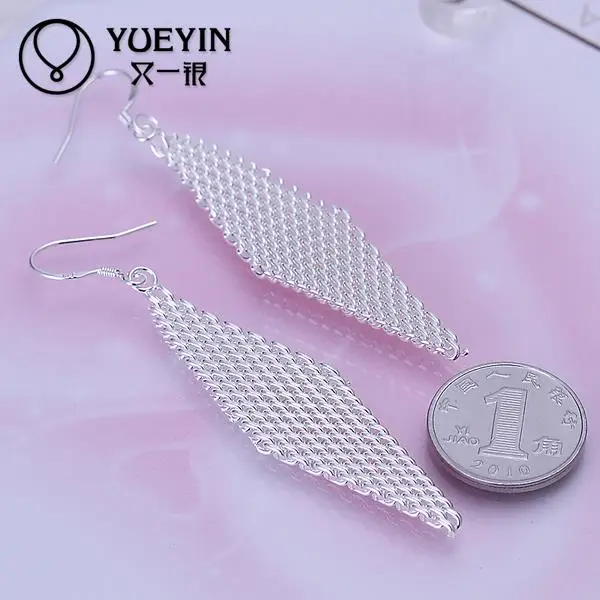 Серебряные серьги с подвеской оптовая продажа посеребренные длинные висячие для