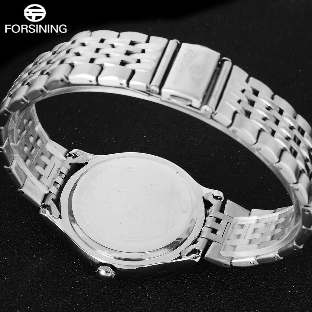 FORSINING Mens Quartz Watches Complete Calendar Auto Date Stainless Steel Strap Men Watch Mutli-color Relogio Masculino | Наручные часы