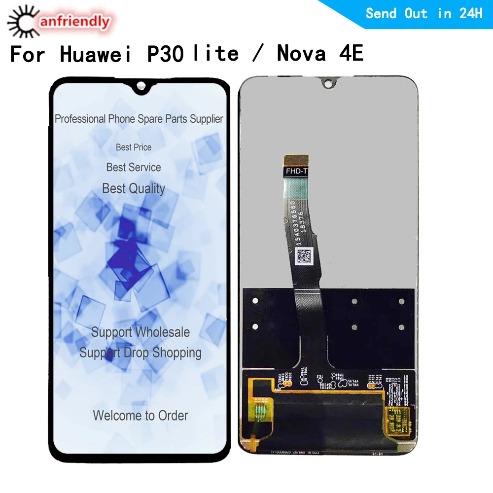 

For Huawei P30 lite Nova 4E MAR-L01A L21A LX1A LX1M LX2 L21MEA L22A L22B LX3A LCD Display Touch panel Screen Digitizer Assembly