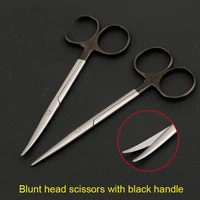 black handle blunt scissors sharp surgical scissors nose plastic instrument tool fine round head straight straight elbow