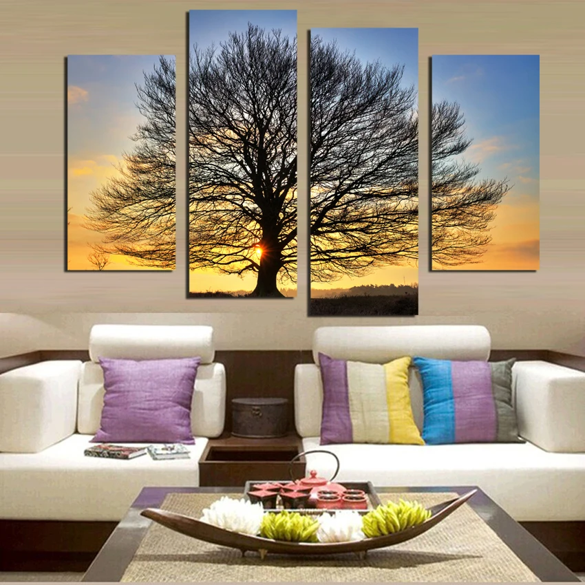 4 шт. настенные картины на холсте без рамки|picture for living room|wall picturescanvas painting |